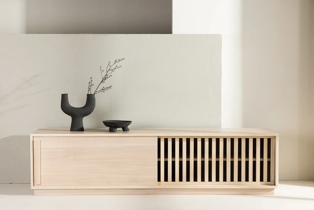 Venture Design Televizoriaus staliukas, Lugo, 180x45 cm, Baltas apdaila