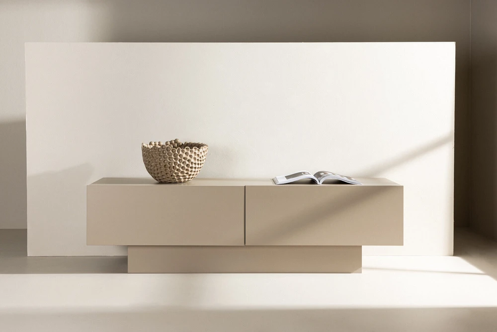 Venture Design Televizoriaus staliukas, Cuenca, 160x45 cm, Bėžinės spalva