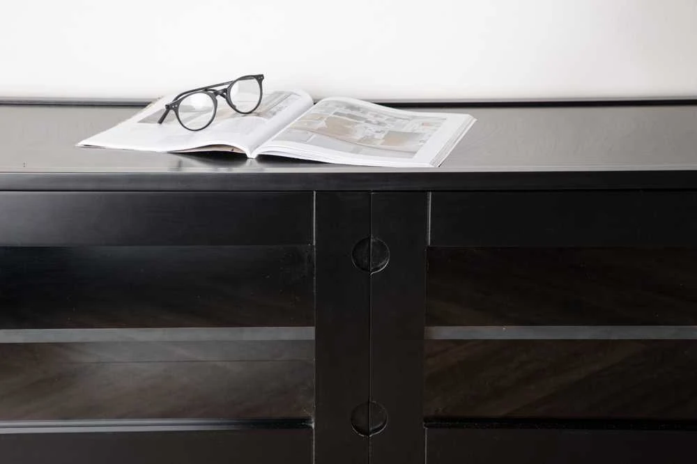 Venture Design Televizoriaus staliukas, Alcoa saugojimas, 150x56.5 cm, Juodas