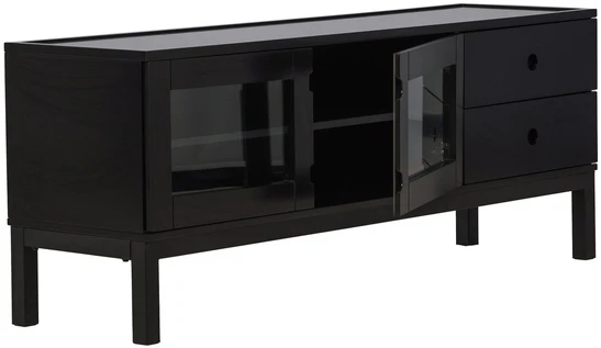 Venture Design Televizoriaus staliukas, Alcoa saugojimas, 150x56.5 cm, Juodas