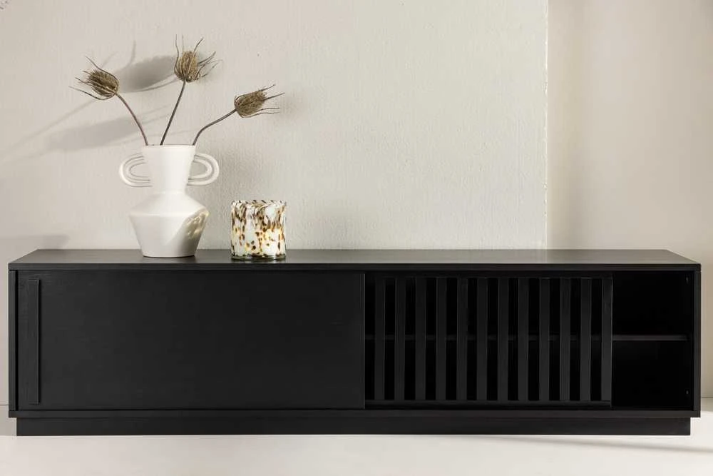 Venture Design Televizoriaus staliukas, Lugo, 180x45 cm, Juodas