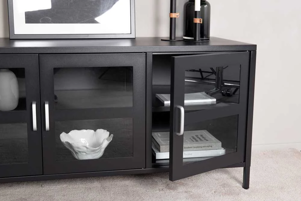 Venture Design Televizoriaus stovas, Acero, 80x43x97 cm, juodas