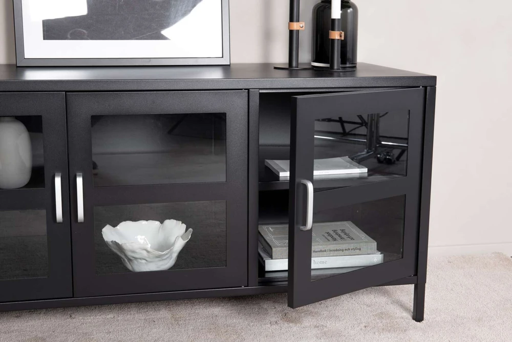 Venture Design Televizoriaus stovas, Acero, 80x43x97 cm, juodas