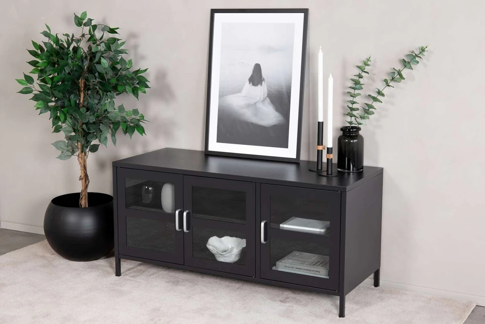 Venture Design Televizoriaus stovas, Acero, 80x43x97 cm, juodas