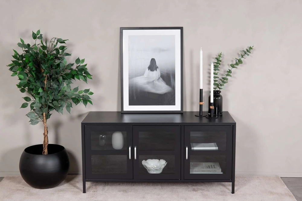 Venture Design Televizoriaus stovas, Acero, 80x43x97 cm, juodas