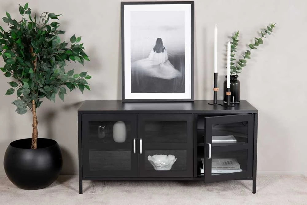 Venture Design Televizoriaus stovas, Acero, 80x43x97 cm, juodas