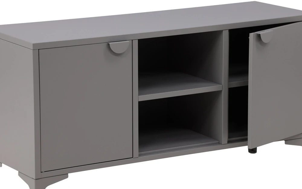 Venture Design Televizoriaus stovas, Piringas, 120x63 cm, Pilka