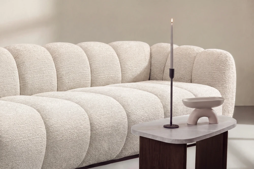 Venture Design trivietė sofa Bobo, smėlio spalvos, poliesteris