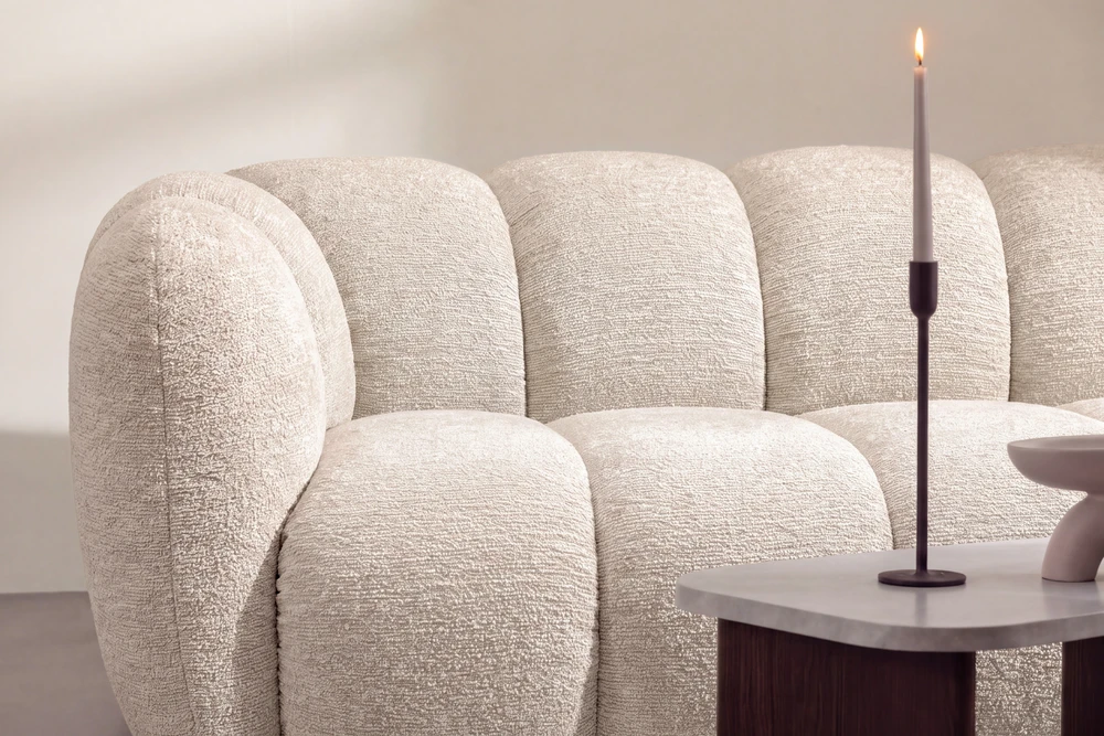 Venture Design trivietė sofa Bobo, smėlio spalvos, poliesteris