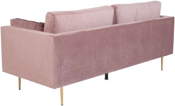 Venture Design trivietė sofa Boom, dulkėtai rožinė/auksinė, poliesterinis veliūras