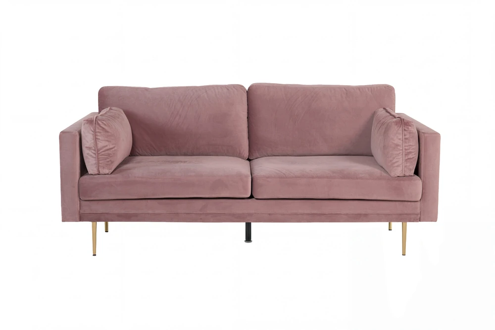Venture Design trivietė sofa Boom, dulkėtai rožinė/auksinė, poliesterinis veliūras