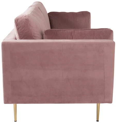 Venture Design trivietė sofa Boom, dulkėtai rožinė/auksinė, poliesterinis veliūras