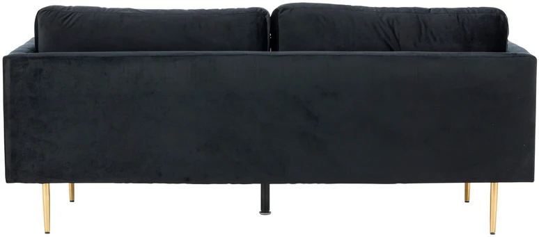 Venture Design trivietė sofa Boom, juoda/auksinė, poliesterinis veliūras