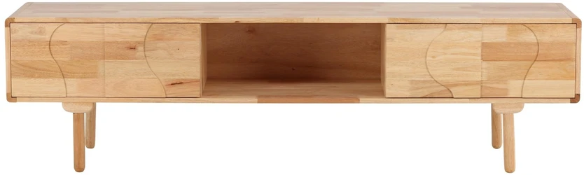 Venture Design TV spintelė Skärhamn 200x45x55 cm natūralaus kaučiuko medienos