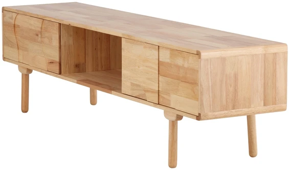 Venture Design TV spintelė Skärhamn 200x45x55 cm natūralaus kaučiuko medienos