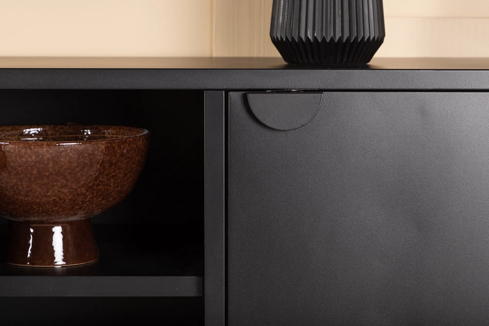 Venture Design TV stovas Piring juodas plienas