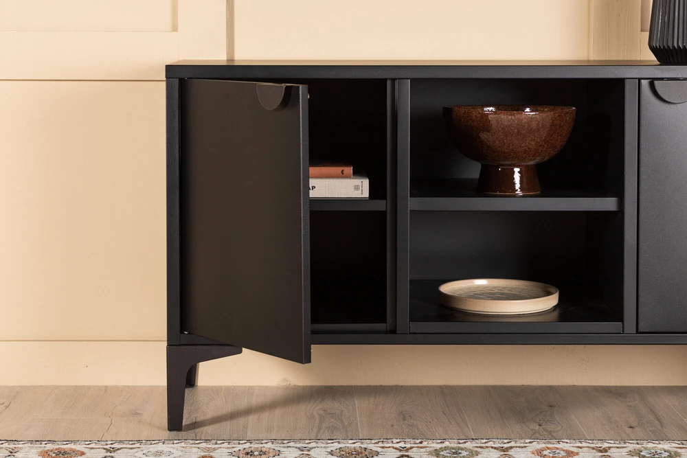 Venture Design TV stovas Piring juodas plienas