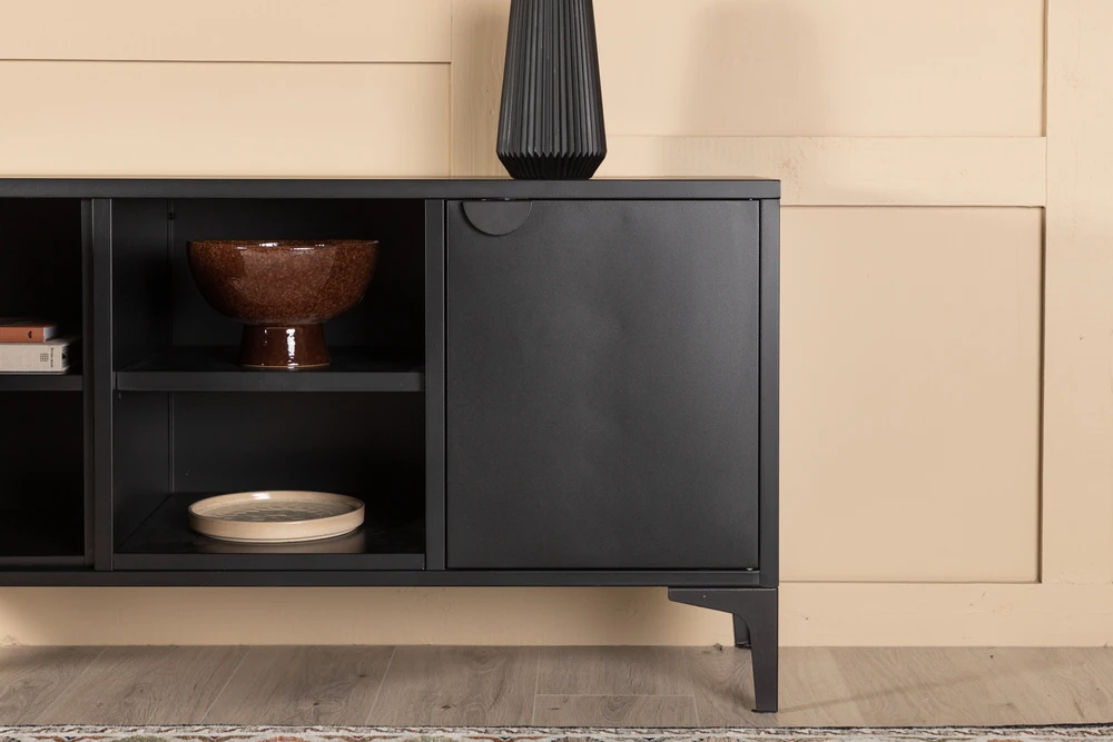 Venture Design TV stovas Piring juodas plienas
