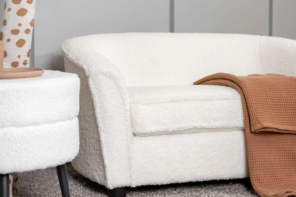 Venture Design Vaikiška sofa, Måna, 72x44 cm, Balta