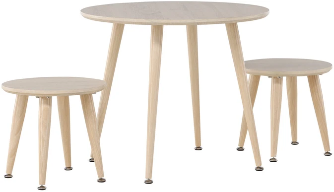 Venture Design Vaikiškas staliukų rinkinys, balintas, 60 cm, baltas