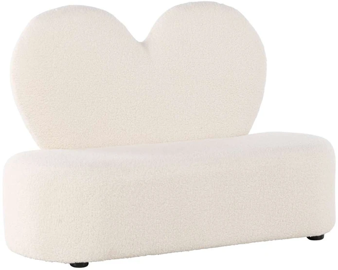 Venture Design Vaikų gėlių sofa, Teddy FSC 100%, 98,5x36 cm, Balta