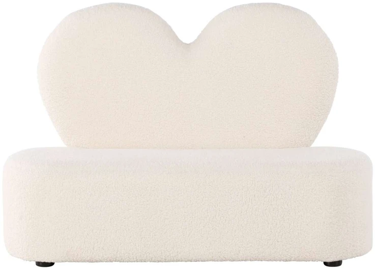 Venture Design Vaikų gėlių sofa, Teddy FSC 100%, 98,5x36 cm, Balta