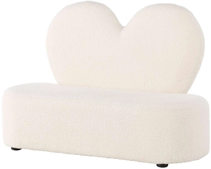 Venture Design Vaikų gėlių sofa, Teddy FSC 100%, 98,5x36 cm, Balta