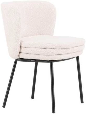 Venture Design Valgomasis kėdė, Agnes, 2 vnt., 56,5x46,5x76,5 cm, Balta