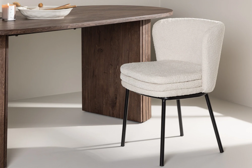 Venture Design Valgomasis kėdė, Agnes, 2 vnt., 56,5x46,5x76,5 cm, Balta