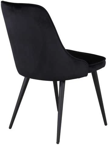 Venture Design Valgomasis kėdė, aksomas deliux, 66x50x88.5 cm, juoda
