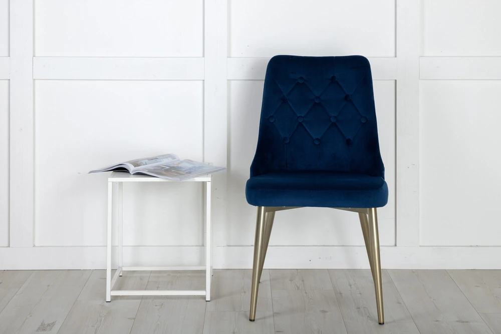 Venture Design Valgomasis kėdė, aksomas Lyx, 66x50x88.5 cm, mėlyna