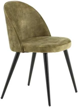 Venture Design Valgomasis kėdė, aksomas, 57x50x76.5 cm, žalia