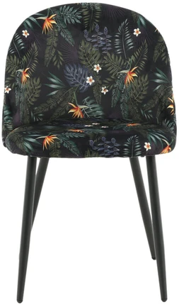 Venture Design Valgomasis kėdė, aksomas, 48x50x77 cm, juoda
