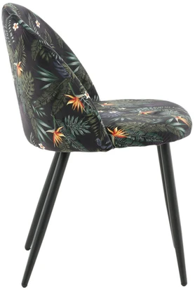 Venture Design Valgomasis kėdė, aksomas, 48x50x77 cm, juoda