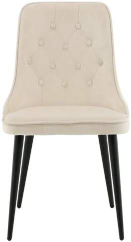 Venture Design Valgomasis kėdė, aksomas, 66x50x88.5 cm, kreminė spalva