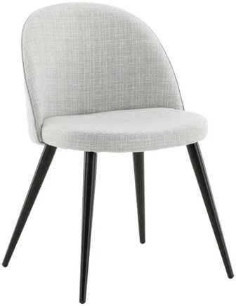Venture Design Valgomasis kėdė, aksomas, 48x50x77 cm, pilka