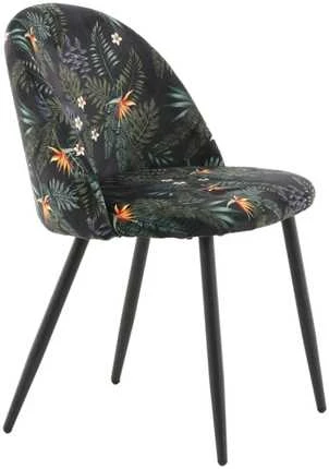 Venture Design Valgomasis kėdė, aksomas, 48x50x77 cm, juoda