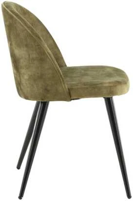 Venture Design Valgomasis kėdė, aksomas, 57x50x76.5 cm, žalia
