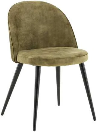 Venture Design Valgomasis kėdė, aksomas, 57x50x76.5 cm, žalia