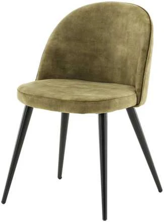 Venture Design Valgomasis kėdė, aksomas, 57x50x76.5 cm, žalia
