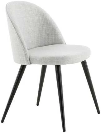 Venture Design Valgomasis kėdė, aksomas, 48x50x77 cm, pilka