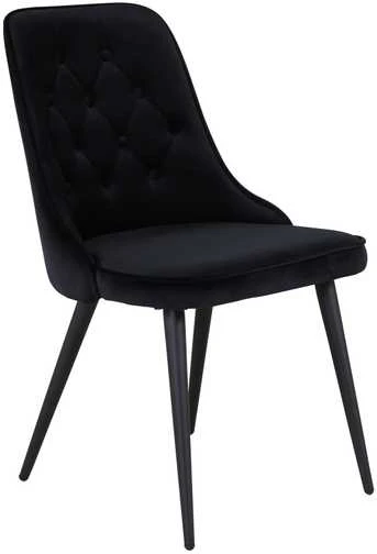 Venture Design Valgomasis kėdė, aksomas deliux, 66x50x88.5 cm, juoda