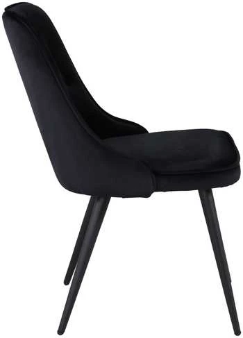 Venture Design Valgomasis kėdė, aksomas deliux, 66x50x88.5 cm, juoda