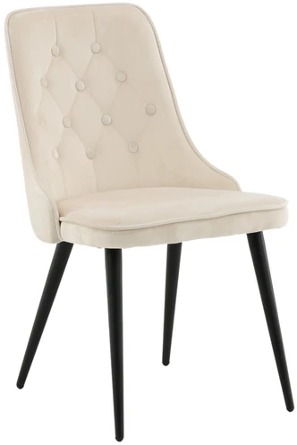 Venture Design Valgomasis kėdė, aksomas, 66x50x88.5 cm, kreminė spalva