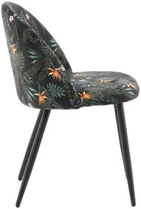 Venture Design Valgomasis kėdė, aksomas, 48x50x77 cm, juoda
