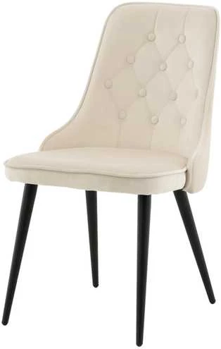 Venture Design Valgomasis kėdė, aksomas, 66x50x88.5 cm, kreminė spalva
