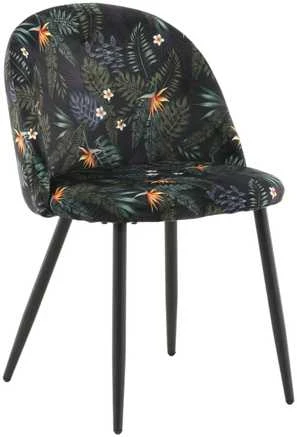 Venture Design Valgomasis kėdė, aksomas, 48x50x77 cm, juoda