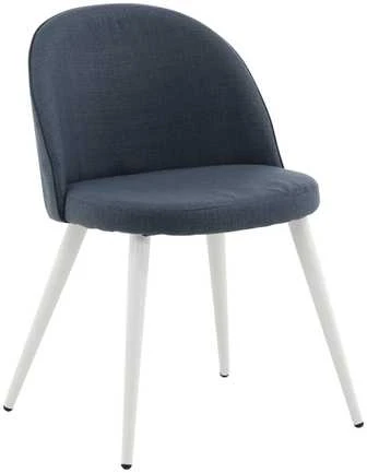 Venture Design Valgomasis kėdė, aksomas, 57x50x76.5 cm, mėlyna