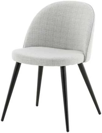 Venture Design Valgomasis kėdė, aksomas, 48x50x77 cm, pilka
