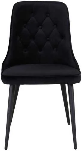 Venture Design Valgomasis kėdė, aksomas deliux, 66x50x88.5 cm, juoda